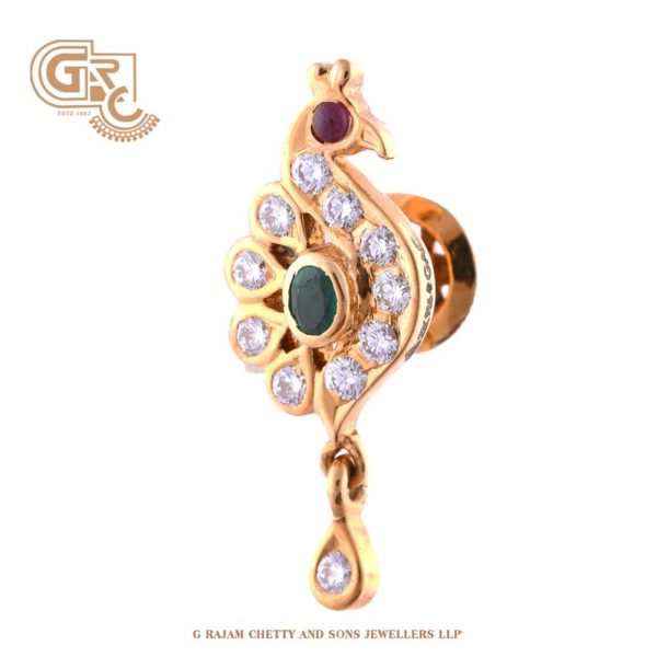 Colourful mayur earrings