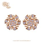 Swirling diamond earrings