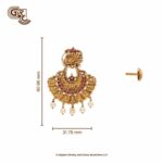 Annam with Coin Circle Model 22K Gold Drop Stud Annam with Coin Circle Model 22K Gold Drop Stud