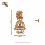 Lakshmi Annam Stone Antique Model 22K Gold Drop Stud Lakshmi Annam Stone Antique Model 22K Gold Drop Stud