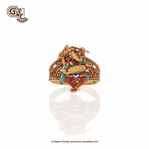 God Ganesha 22K Gold Ring