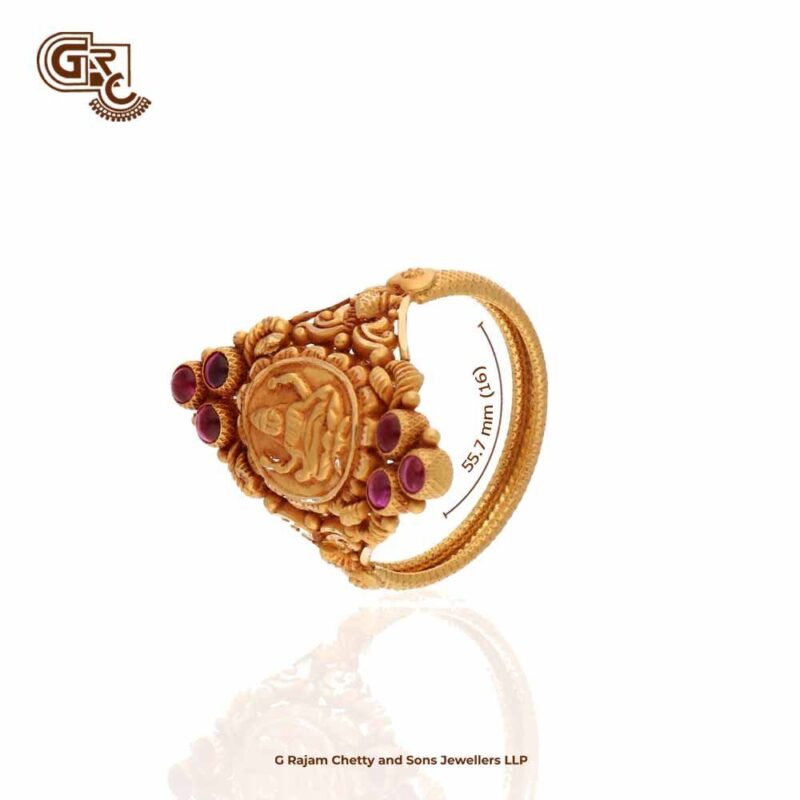 Lakshmi Antique Thilagam Pink Stone Ladies Ring