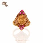 Lakshmi Antique Thilagam Pink Stone Ladies Ring Lakshmi Antique Thilagam Pink Stone Ladies Ring
