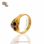 Triple Gleaming Stone Gents Ring Triple Gleaming Stone Gents Ring