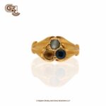 Triple Gleaming Stone Gents Ring Triple Gleaming Stone Gents Ring