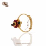 Floral Thilagam Pink Stone Ladies Ring Floral Thilagam Pink Stone Ladies Ring