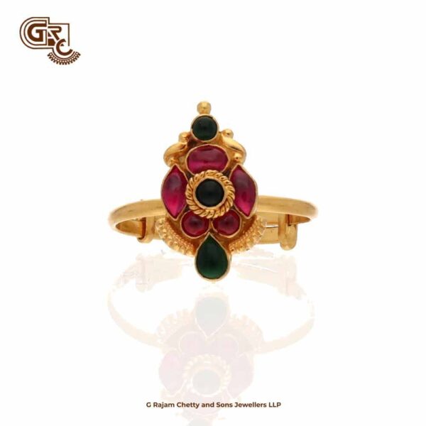 Navarathna Stone Ganesha Gents Ring Navarathna Stone Ganesha Gents Ring