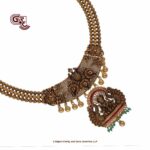 Antique Sparkle Peacock Lakshmi Necklace Antique Sparkle Peacock Lakshmi Necklace