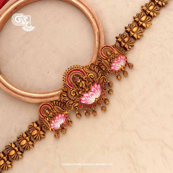 Kamalam Gold Beads Floral Stud and Necklace Kamalam Gold Beads Floral Stud and Necklace