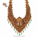 Lakshmi Antique Floral Green Beads Traditional Haram Lakshmi Antique Floral Green Beads Traditional Haram