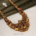 Antique Lakshmi White Beads Floral Traditional Haram Antique Lakshmi White Beads Floral Traditional Haram