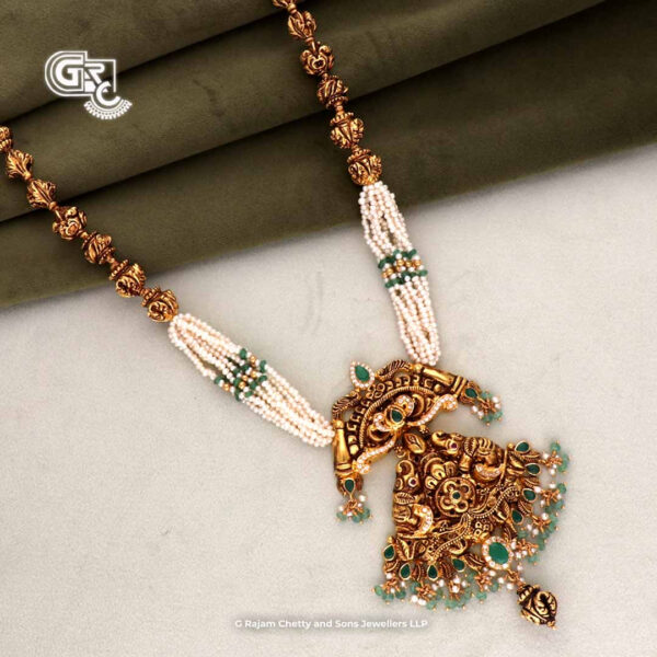 Antique Floral Lakshmi Traditional Haram Antique Floral Lakshmi Traditional Haram