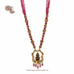 Antique Elegant Lakshmi Pink Beads Haram Antique Elegant Lakshmi Pink Beads Haram
