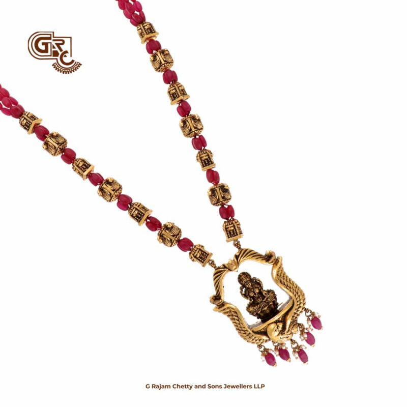 Antique Elegant Lakshmi Pink Beads Haram