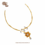 Flower Luxury Fancy Leaf Flower Stud With Necklace Flower Luxury Fancy Leaf Flower Stud With Necklace