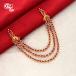 Peacock Ruby Stone Steps Necklace Peacock Ruby Stone Steps Necklace