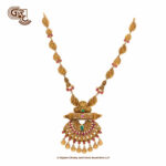 Antique Elegant Kamalam PeacockFloral Necklace Antique Elegant Kamalam PeacockFloral Necklace