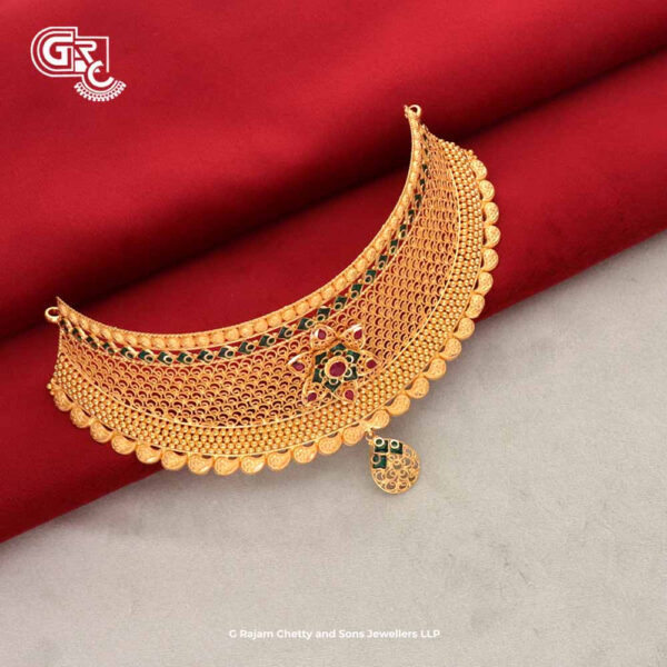 Pink Stone Kamalam Choker Necklace Pink Stone Kamalam Choker Necklace