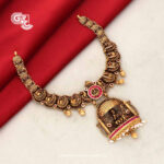 Antique Lakshmi Peacock Floral Necklace Antique Lakshmi Peacock Floral Necklace