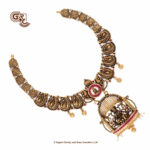 Antique Lakshmi Peacock Floral Necklace Antique Lakshmi Peacock Floral Necklace