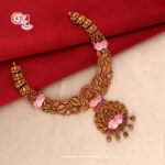 Explore Artfully Crafted Lotus Floral Lakshmi Necklace Explore Artfully Crafted Lotus Floral Lakshmi Necklace