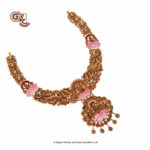 Explore Artfully Crafted Lotus Floral Lakshmi Necklace Explore Artfully Crafted Lotus Floral Lakshmi Necklace