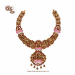 Explore Artfully Crafted Lotus Floral Lakshmi Necklace Explore Artfully Crafted Lotus Floral Lakshmi Necklace