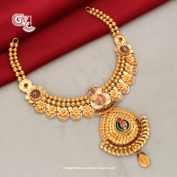 Antique Elegant Lakshmi Manga Floral Haram Antique Elegant Lakshmi Manga Floral Haram