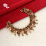 Antique Lakshmi Glass Gleaming Stone Necklace Antique Lakshmi Glass Gleaming Stone Necklace