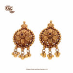 Kamalam Gold Beads Floral Stud and Necklace Kamalam Gold Beads Floral Stud and Necklace