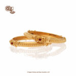Elagent Red Stone Traditional Bangles Elagent Red Stone Traditional Bangles