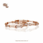 Glitering Spring Fancy 18K Rose Gold Bangles Glitering Spring Fancy 18K Rose Gold Bangles