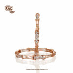 Glitering Spring Fancy 18K Rose Gold Bangles Glitering Spring Fancy 18K Rose Gold Bangles