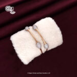 Glitering Fancy 18K Rose Gold Bangles Glitering Fancy 18K Rose Gold Bangles