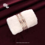 Glitering Stone Traditional 18K Rose Gold Bangles Glitering Stone Traditional 18K Rose Gold Bangles