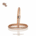 Glitering Stone Traditional 18K Rose Gold Bangles Glitering Stone Traditional 18K Rose Gold Bangles