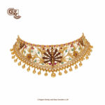 Antique Luxury Peacock Fancy Choker Necklace & Stud Antique Luxury Peacock Fancy Choker Necklace & Stud