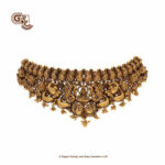 Antique Lakshmi Peacock Elephant Floral Choker Necklace Antique Lakshmi Peacock Elephant Floral Choker Necklace