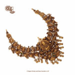 Antique Lakshmi Floral Gold Beads Necklace Antique Lakshmi Floral Gold Beads Necklace