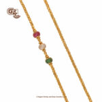 Uniques Glitter Stone Balls Mugappu Thali Chain Uniques Glitter Stone Balls Mugappu Thali Chain