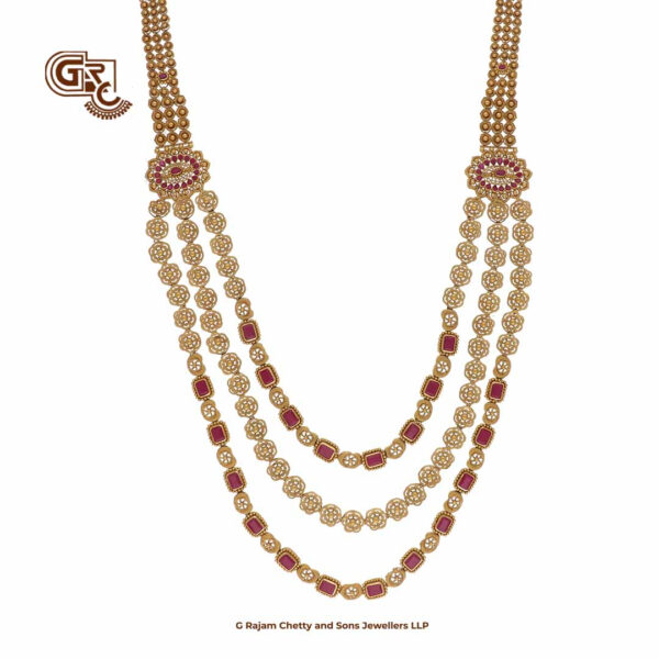 Artfully Crafted Ruby Stone Steps Luxury Haram Artfully Crafted Ruby Stone Steps Luxury Haram