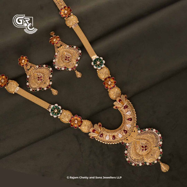 Bridal Luxury Kamalam Fancy Wedding Haram & Earrings Bridal Luxury Kamalam Fancy Wedding Haram & Earrings