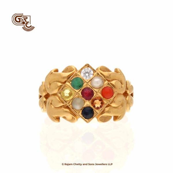Navarathana Stone Floral Ring Navarathana Stone Floral Ring