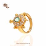 Tortoise Glitter Green Stone Ring Tortoise Glitter Green Stone Ring