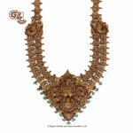 Antique Lakshmi Floral Green Beads Traditional Haram Antique Lakshmi Floral Green Beads Traditional Haram