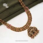 Antique Lakshmi Floral peacock Traditional Haram Antique Lakshmi Floral peacock Traditional Haram