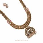 Antique Lakshmi Floral peacock Traditional Haram Antique Lakshmi Floral peacock Traditional Haram