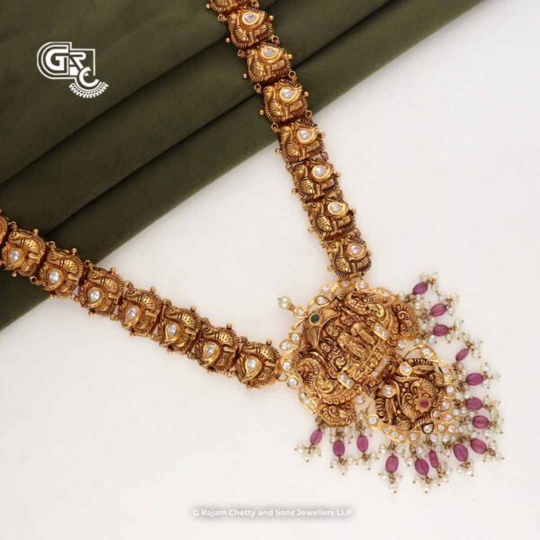 Antique Sitharama Peacock Floral Traditional Haram Antique Sitharama Peacock Floral Traditional Haram