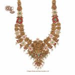 Antique Lakshmi Glittering Stone White Beads Luxury Haram Antique Lakshmi Glittering Stone White Beads Luxury Haram