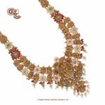 Antique Lakshmi Glittering Stone White Beads Luxury Haram Antique Lakshmi Glittering Stone White Beads Luxury Haram